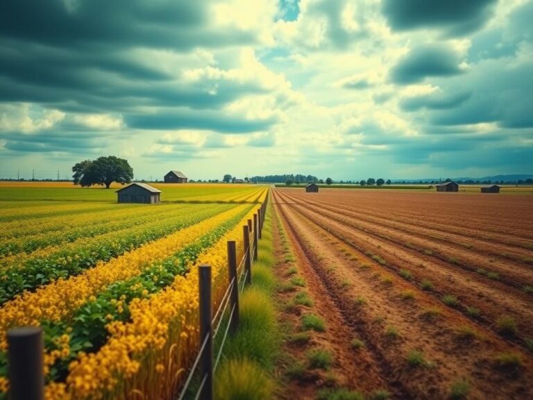 Flick International A vivid contrast between a flourishing farm and an empty field symbolizing the impact of deportations