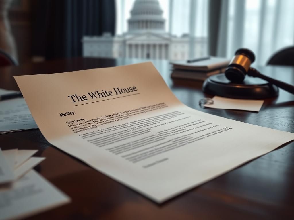 Flick International Close-up of a formal letter from The White House regarding the removal of a Federal Election Commission leader