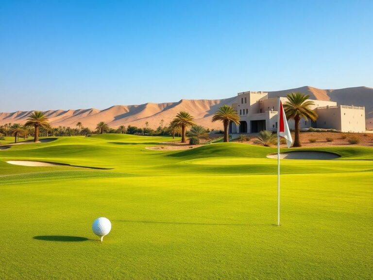 Flick International Vibrant golf course landscape at Riyadh Golf Club in Saudi Arabia