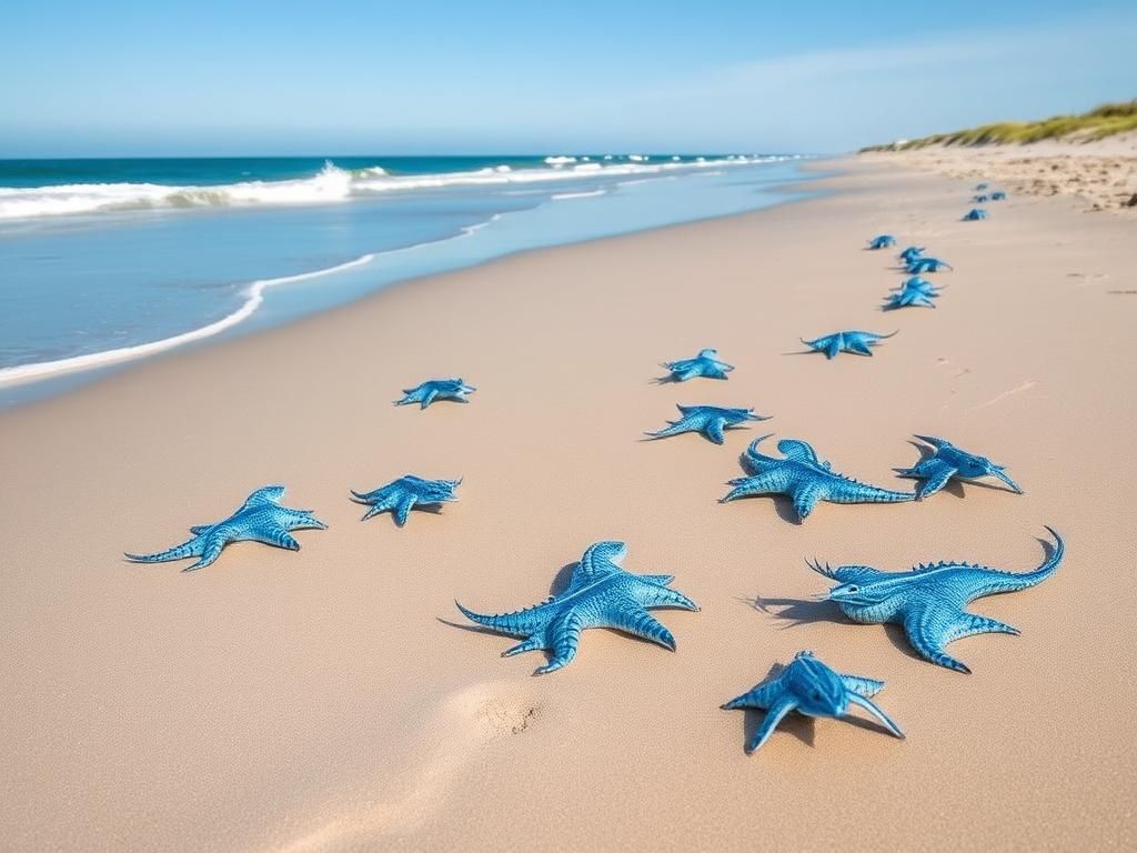 Flick International Vivid Blue Sea Dragons washed up on North Carolina beach