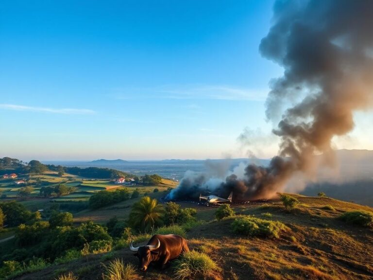 Flick International Aerial view of the crash site of a Beechcraft King Air 350 in the Philippines