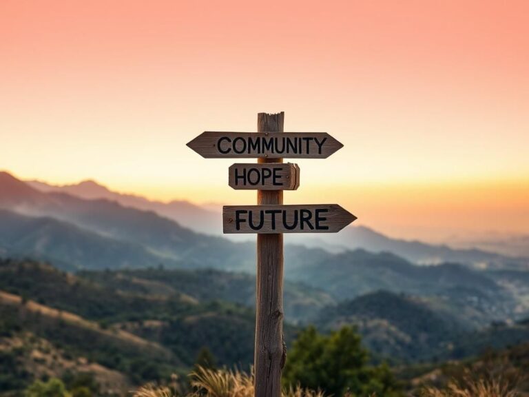 Flick International A serene landscape of California with a weathered wooden signpost symbolizing political direction