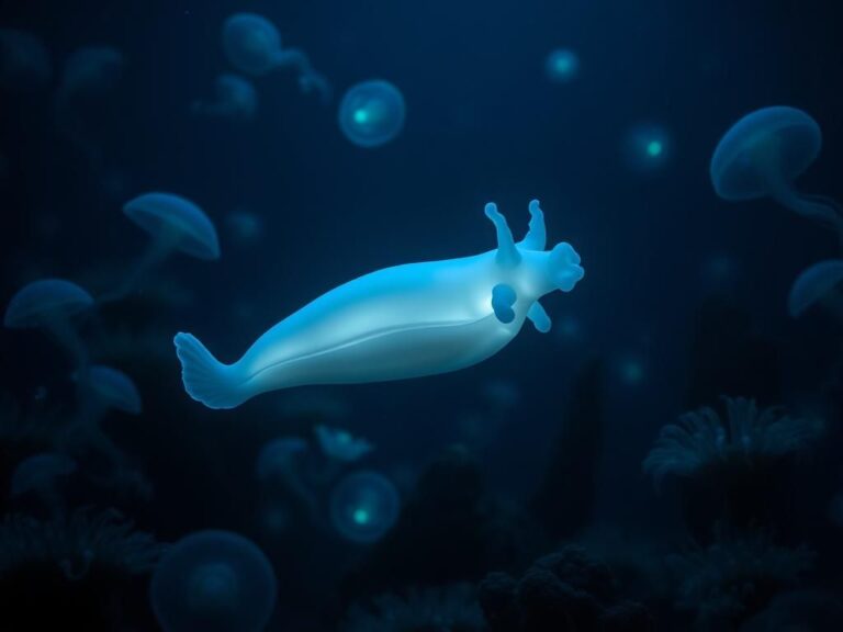 Flick International Newly discovered glowing sea slug Bathydevius caudactylus in the midnight zone of the ocean