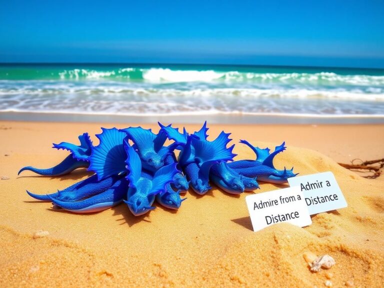 Flick International Cluster of vibrant Blue Sea Dragons washed up on North Carolina beach