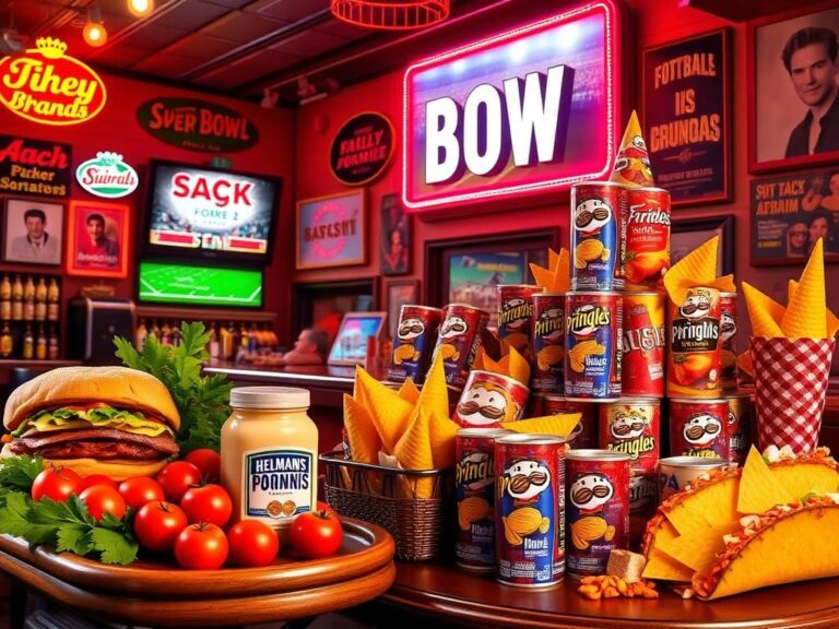 Flick International Festive vintage-style sports bar filled with colorful ads and Super Bowl excitement