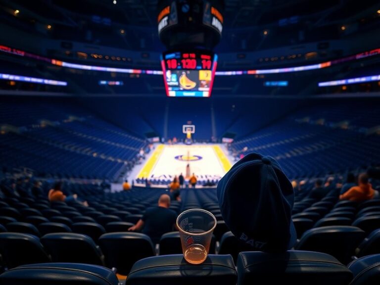 Flick International Empty seats at the Lakers game highlighting the cold reception for Kamala Harris