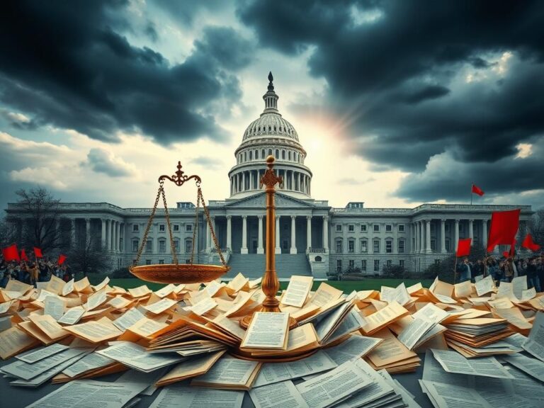 Flick International Dramatic scene of the Capitol building under a stormy sky symbolizing political tension