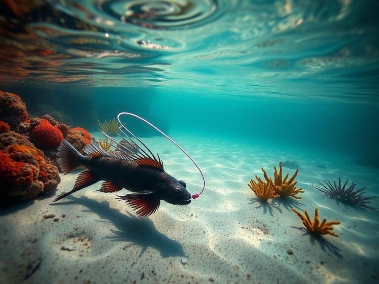 Flick International Deep-sea anglerfish swimming in shallow waters