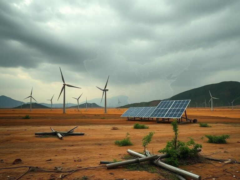 Flick International Stark landscape showing the aftermath of green energy initiatives in a developing country