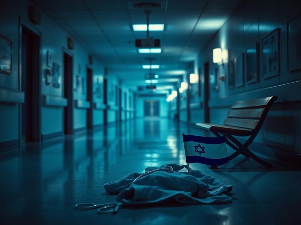 Flick International Somber hospital scene illustrating healthcare tensions after nurses' viral threats