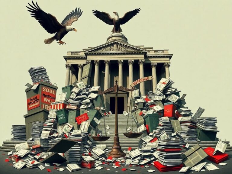 Flick International Fragmented and overweight government building symbolizing inefficiency and waste