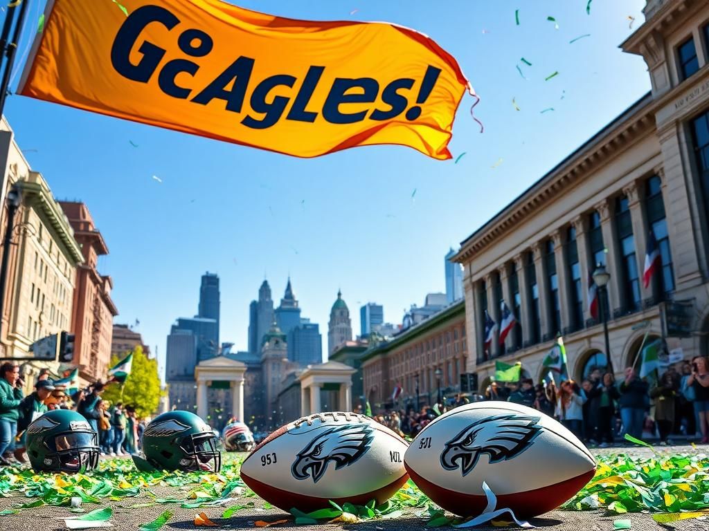 Flick International Philadelphia police officers reenacting the Eagles' tush push during Super Bowl celebrations