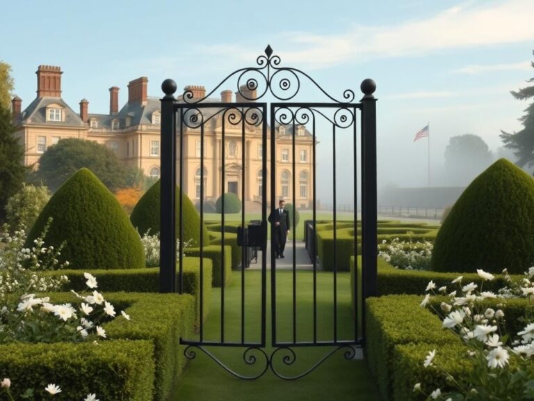 Flick International Serene royal estate in the UK with elegant architecture and blooming garden