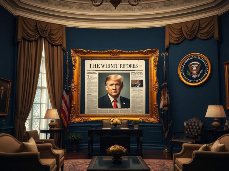 Flick International Framed mugshot of Donald Trump displayed in an ornate setting