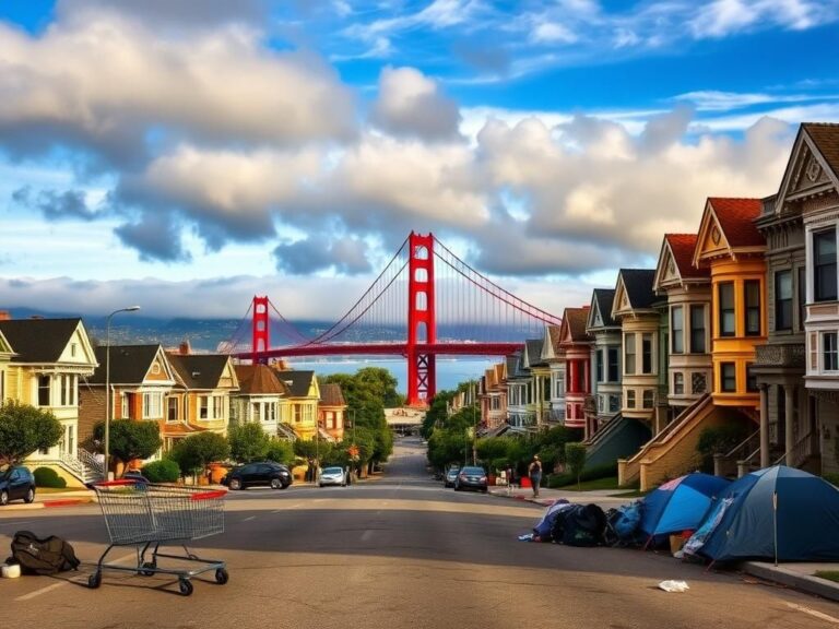 Flick International Panoramic view of the Golden Gate Bridge with urban contrast in San Francisco