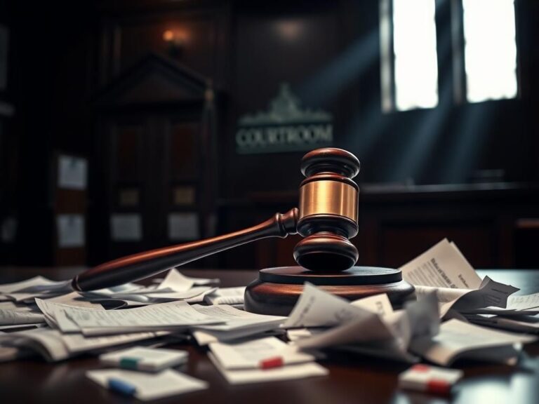 Flick International Gavel resting on a wooden bench in a courtroom, symbolizing the final ruling against student loan forgiveness