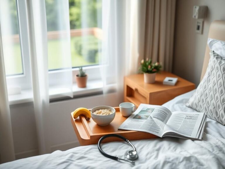 Flick International Hospital room with breakfast tray for Pope Francis