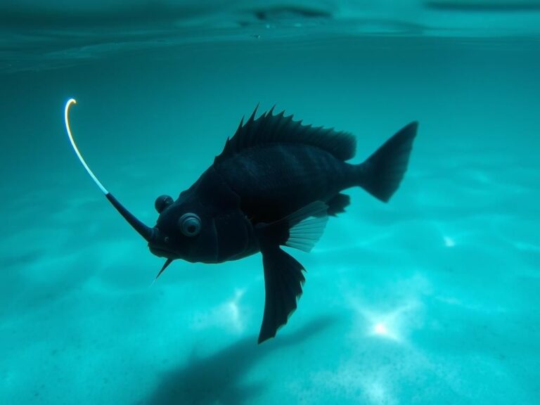 Flick International Deep-sea anglerfish swimming gracefully in shallow waters off the Canary Islands