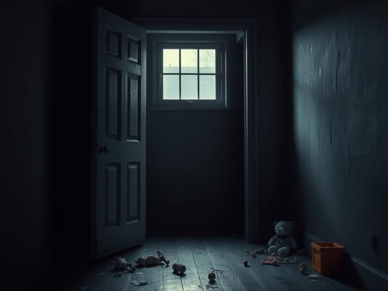 Flick International Dimly lit room depicting anxiety with children's toys scattered on the floor