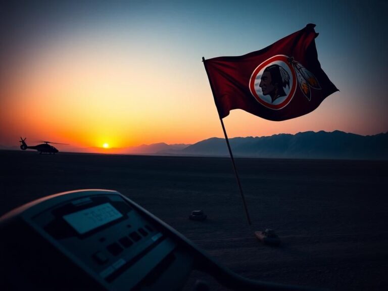 Flick International Treadmill in front of rugged Afghan landscape at dusk during Navy SEAL mission