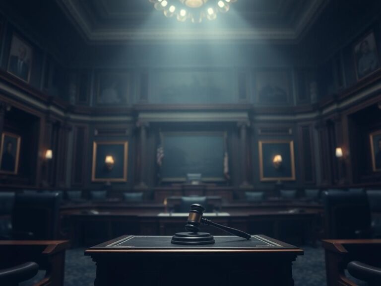 Flick International Empty Senate Chamber with iconic desk symbolizing Mitch McConnell's departure