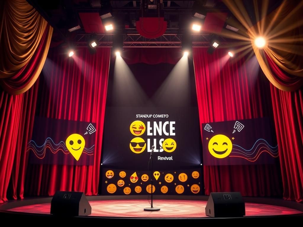 Flick International Dynamic stage set for Shane Gillis' SNL performance featuring an empty microphone stand