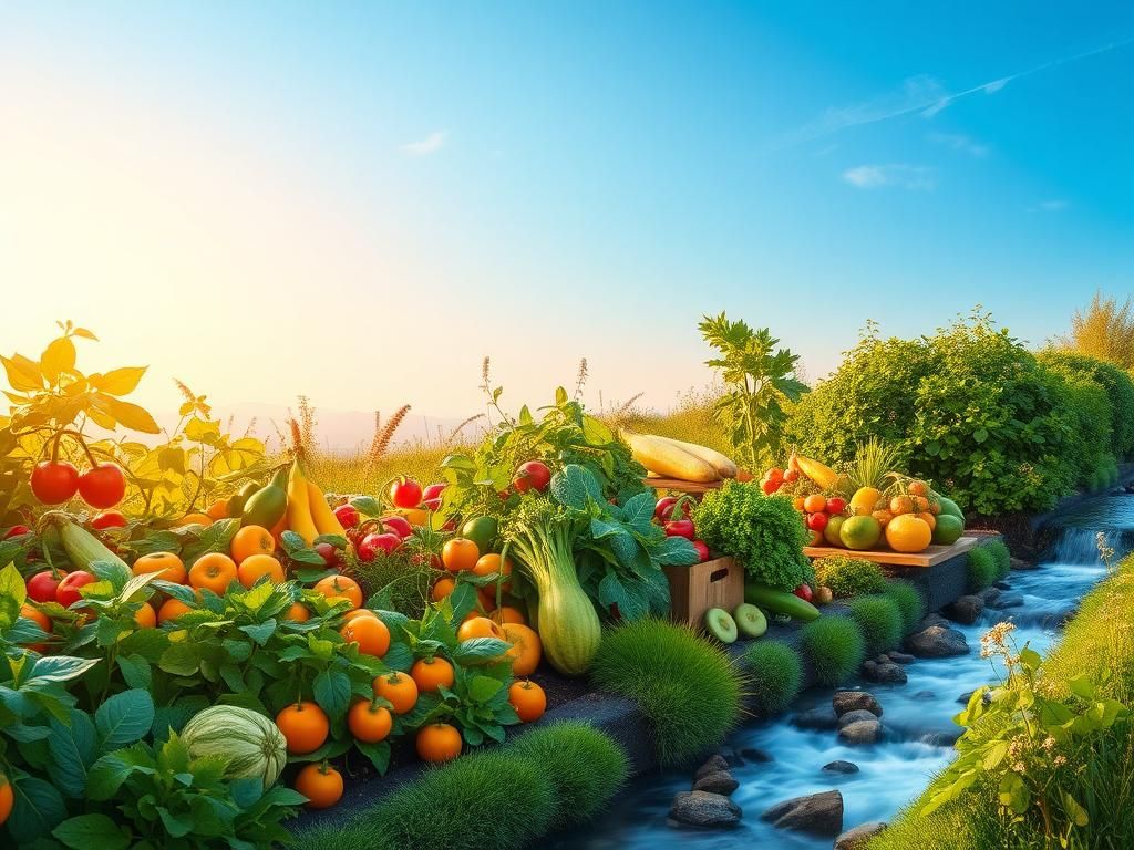Flick International Vibrant garden showcasing healthy fruits and vegetables symbolizing women's health and nutrition