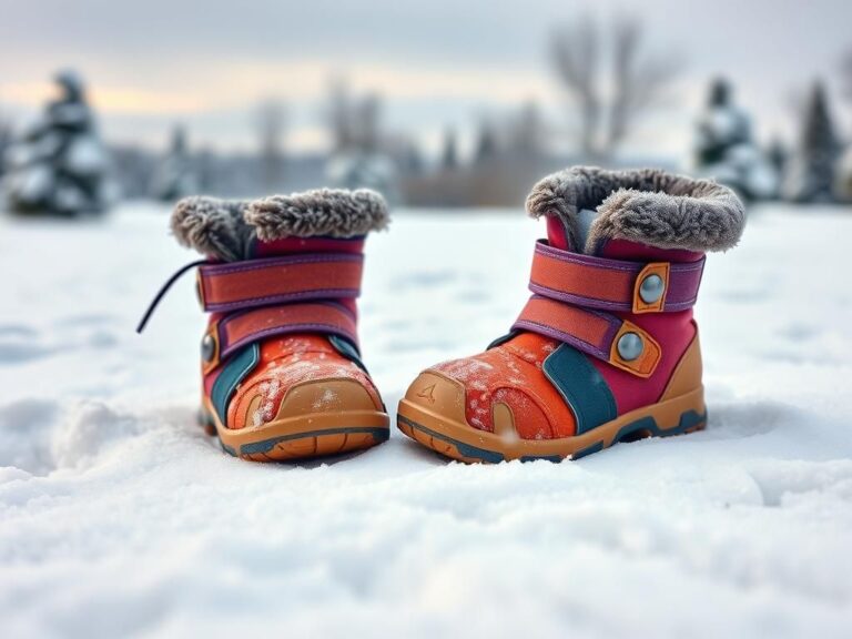 Flick International Vibrant winter dog boots on snowy ground