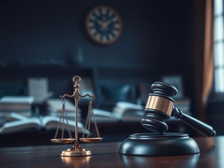 Flick International A gavel resting on a judge's bench in a courtroom setting, symbolizing legal proceedings