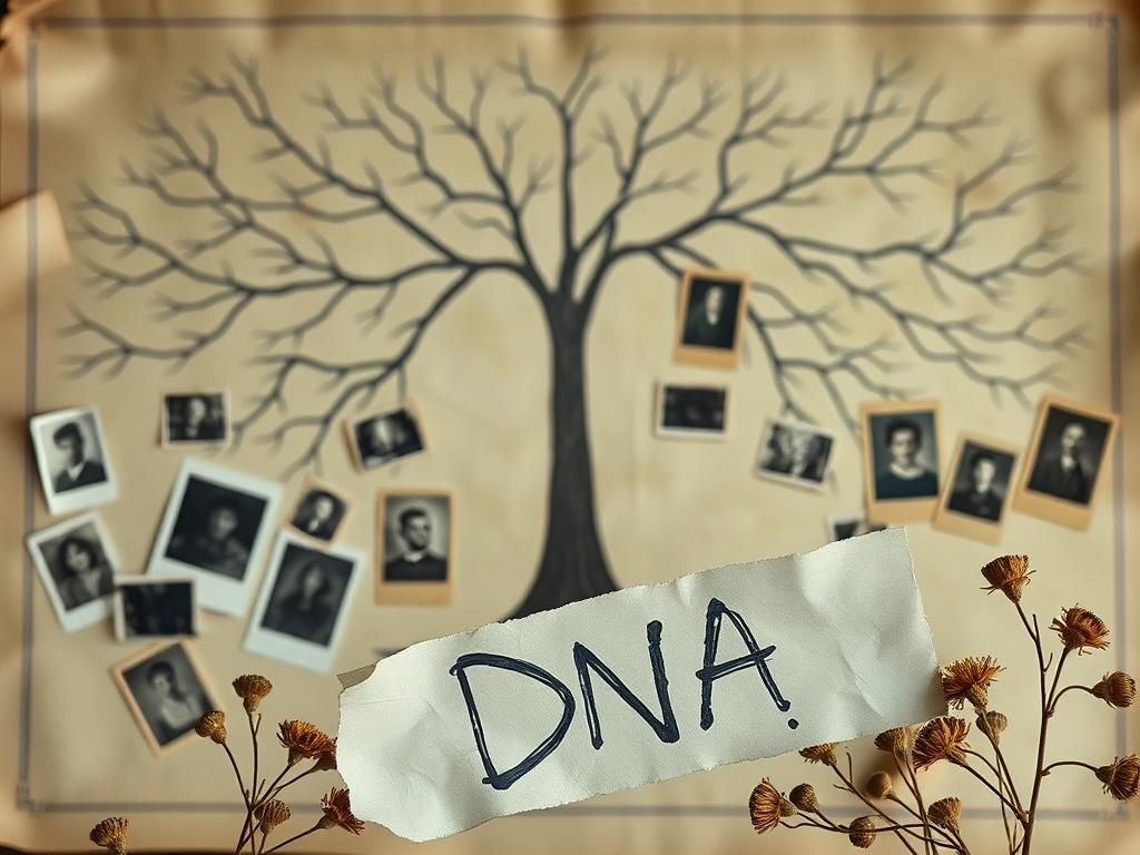 Flick International Vintage family tree diagram symbolizing hidden family secrets