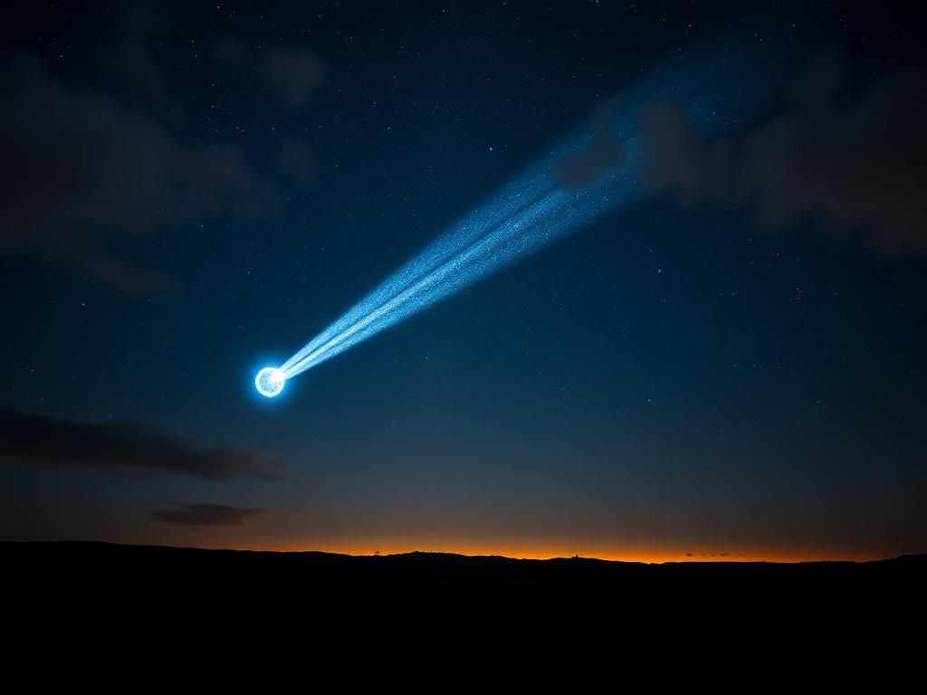 Flick International Comet Tsuchinshan-ATLAS streaking across the night sky