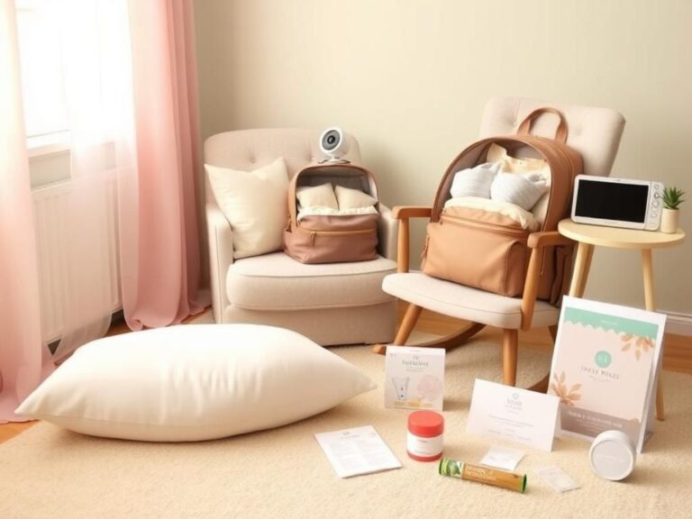 Flick International serene nursery scene with postpartum essentials for new moms