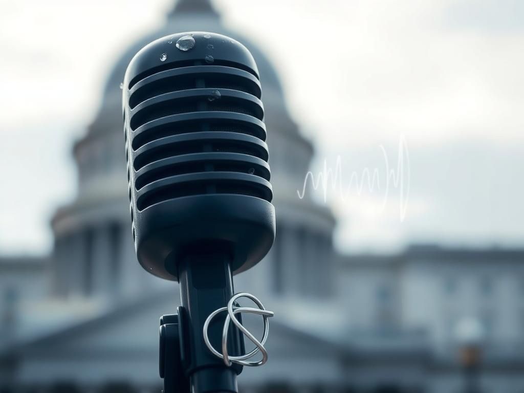 Flick International Close-up of a microphone with moisture, symbolizing RFK Jr.'s voice challenges