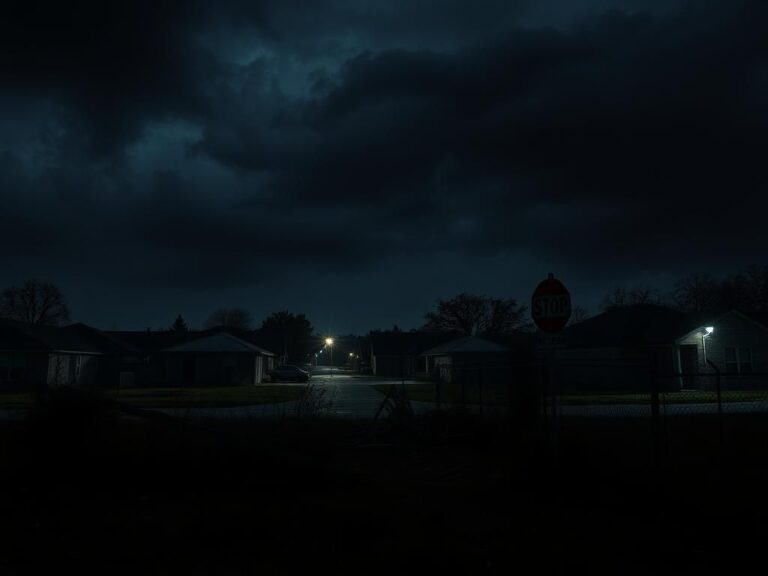 Flick International Dark and foreboding Texas landscape with abandoned construction site