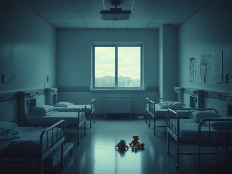 Flick International Empty pediatric hospital ward highlighting the impact of measles outbreak