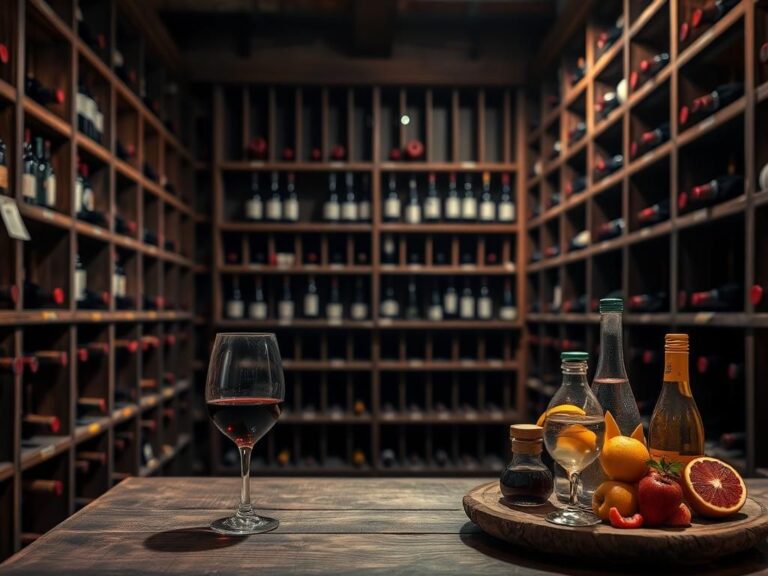 Flick International A serene wine cellar with organized shelves of wine bottles, indicating declining consumption trends