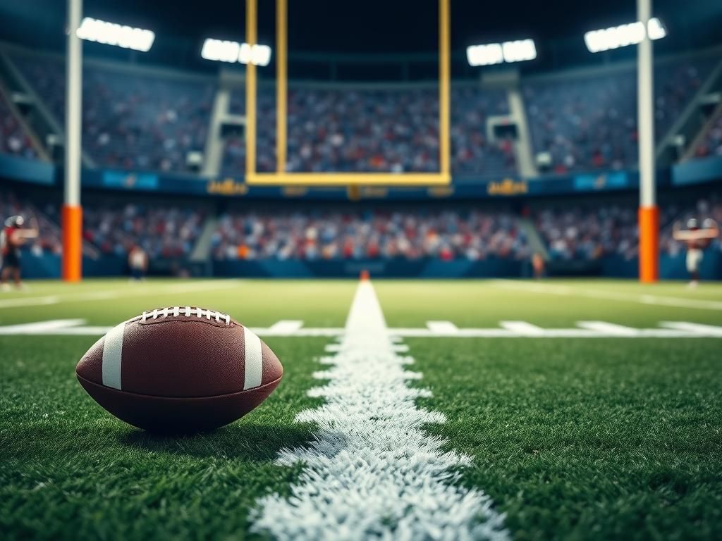 Flick International Close-up of a football near the goal line in a packed stadium