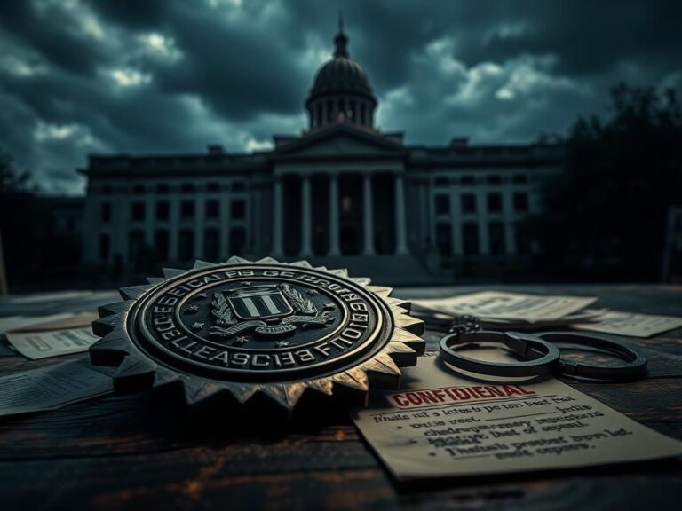 Flick International Close-up of an imposing government building under dark storm clouds