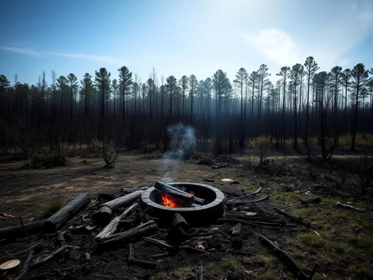 Flick International Scorched landscape in South Carolina after a wildfire