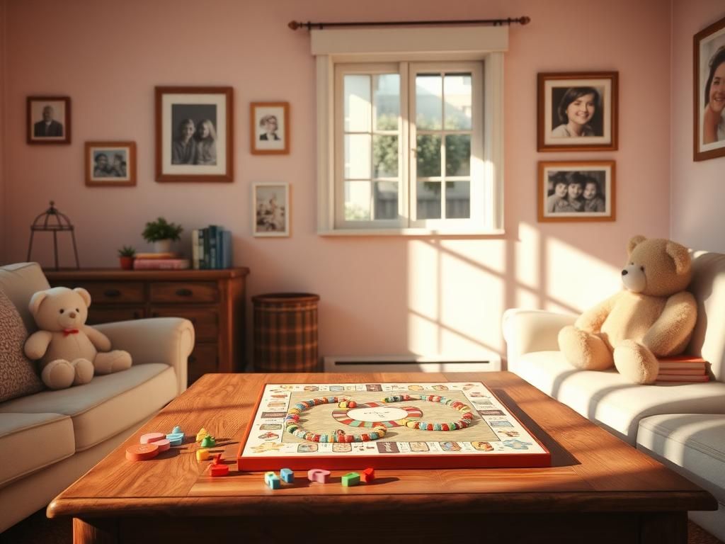 Flick International Cozy living room scene featuring Meghan Markle, Princess Lilibet, and Serena Williams playing Candy Land together.