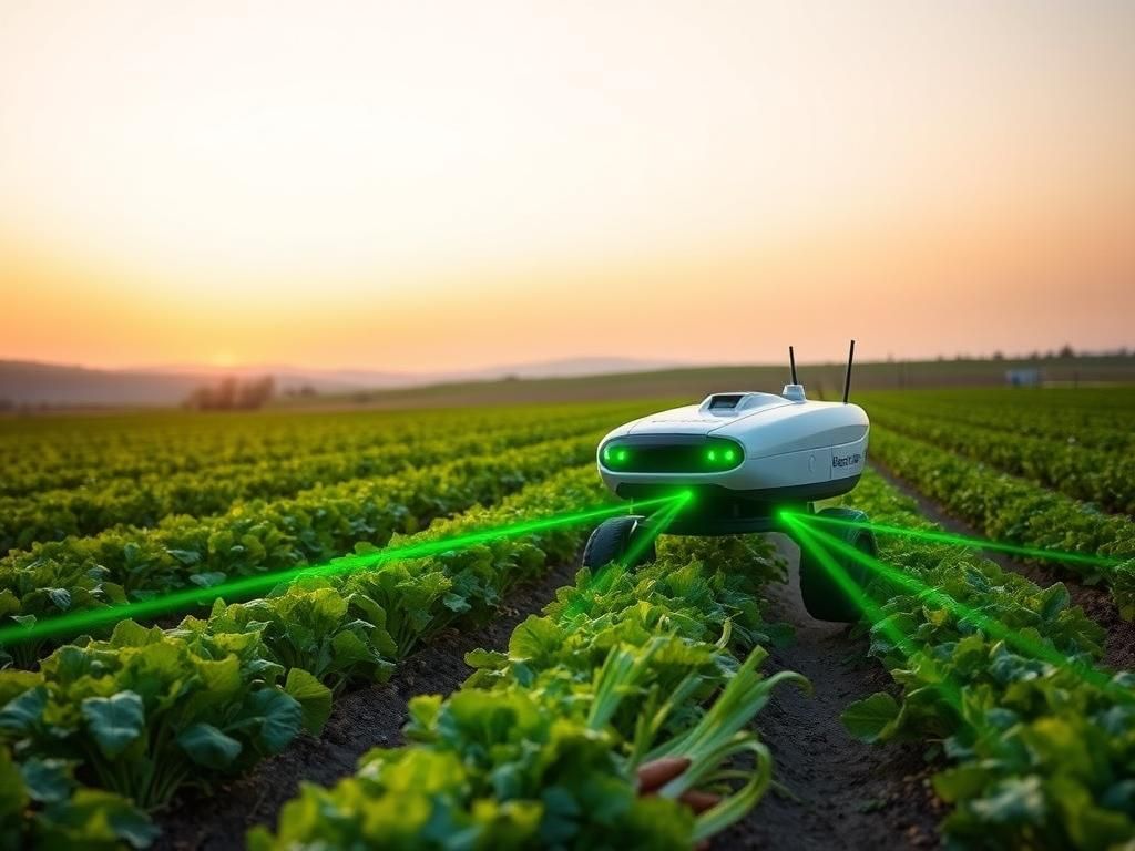 Flick International Advanced robotic LaserWeeder G2 utilizing precise green lasers for chemical-free farming