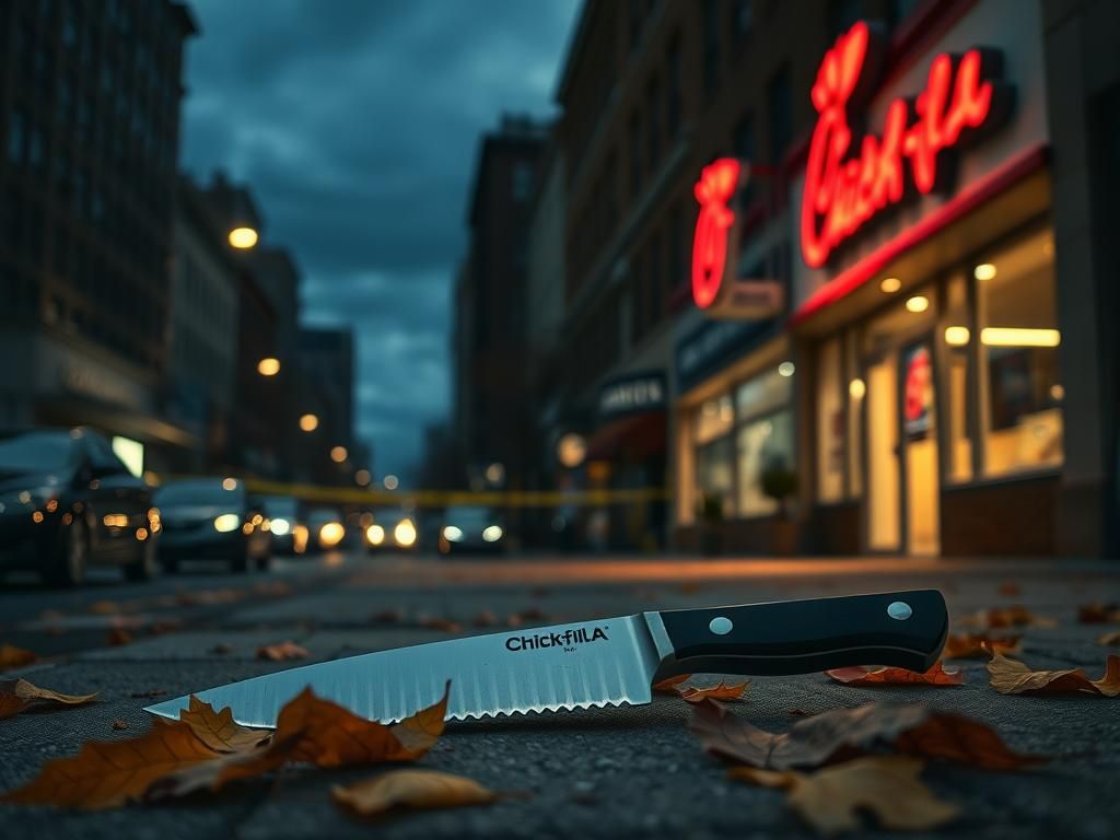 Flick International A fallen knife on a Boston street, symbolizing recent violence