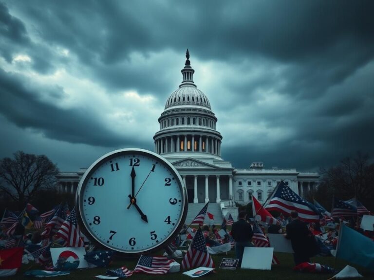 Flick International A dramatic view of the Capitol building under a stormy sky symbolizing political tension