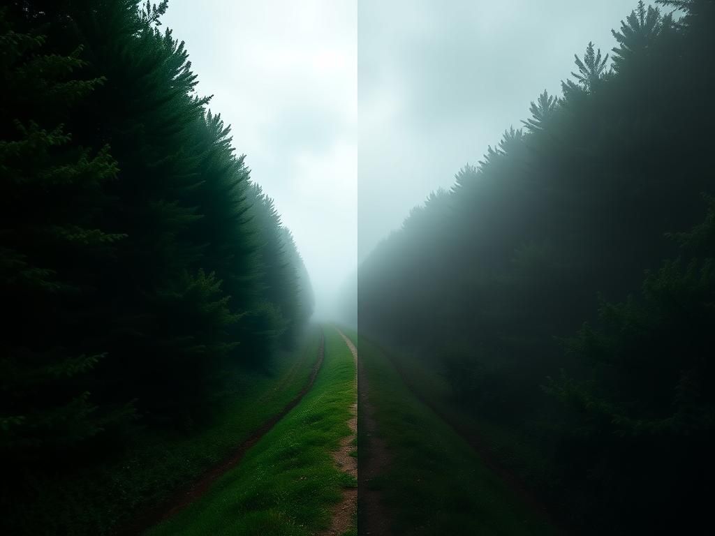 Flick International Split image in a foggy forest representing loyalty and independence in politics