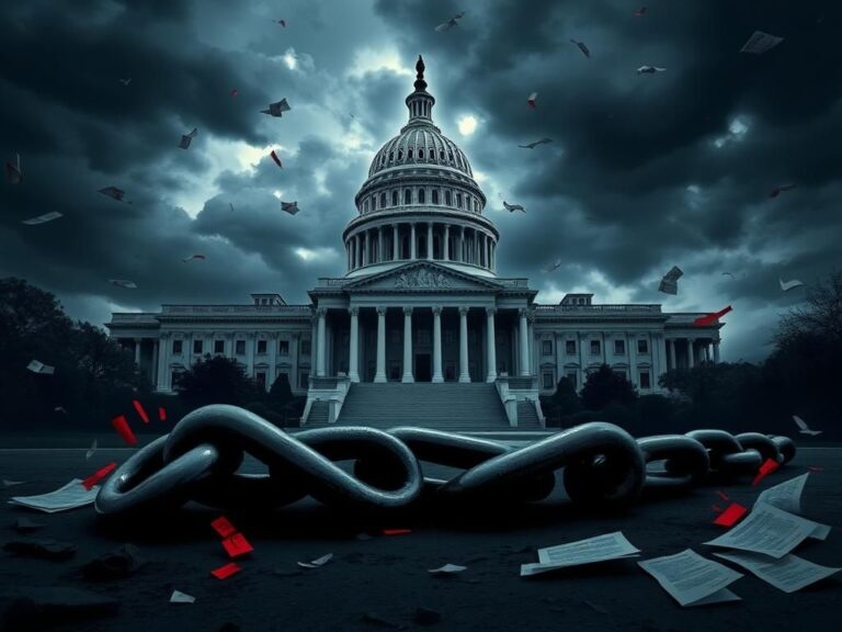 Flick International A dramatic depiction of the U.S. Capitol under stormy skies, symbolizing political tension