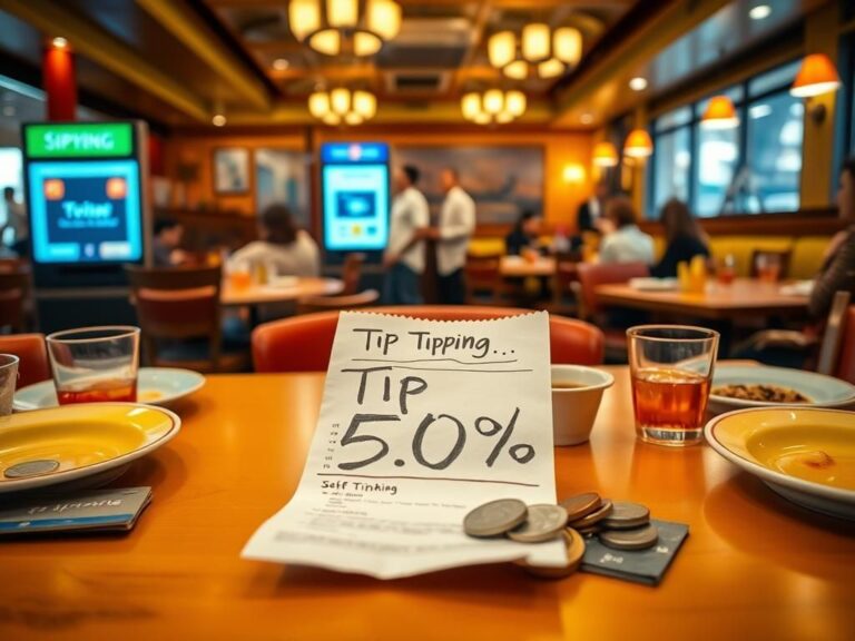 Flick International Wide-angle view of a bustling restaurant scene with tables set for dining