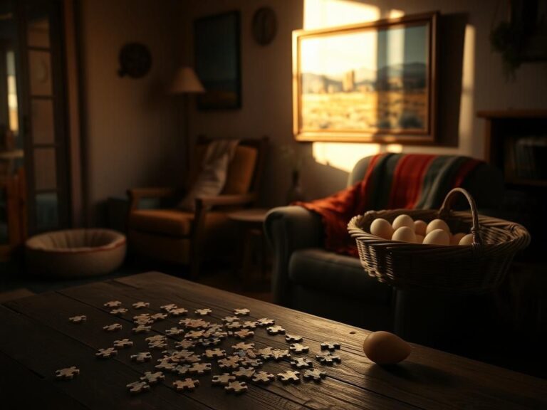 Flick International Cozy scene in Santa Fe home with rustic wooden table and jigsaw puzzle