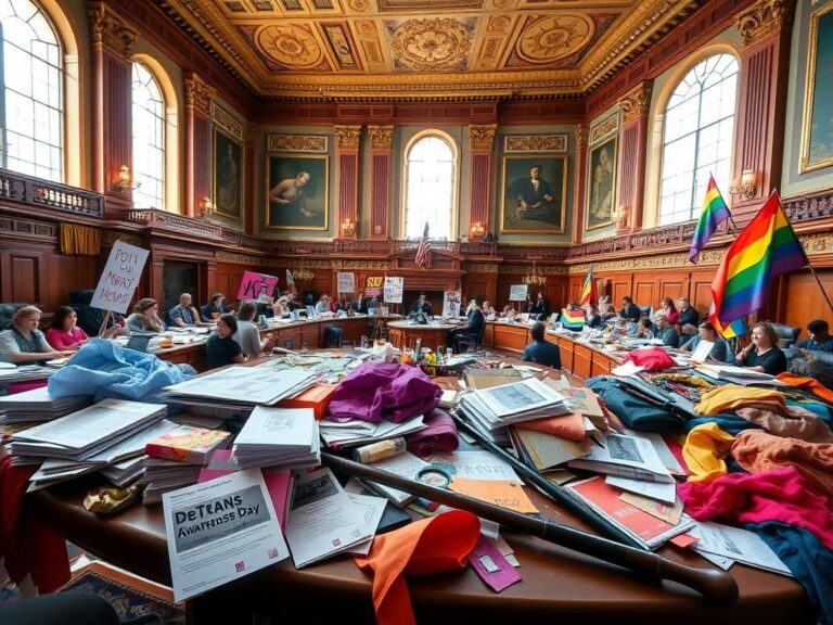 Flick International Colorful scene of parent event disrupted by dancing transgender activists in Vermont State House