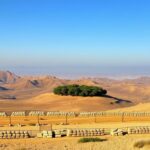 Flick International Panoramic view of the Golan Heights with military checkpoints