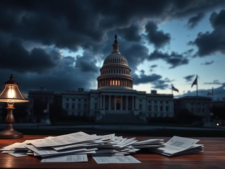 Flick International View of the U.S. Capitol building at dusk with storm clouds